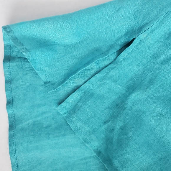 Rafaella 100% Linen Tunic with Beaded Neckline, S - Picture 3 of 7